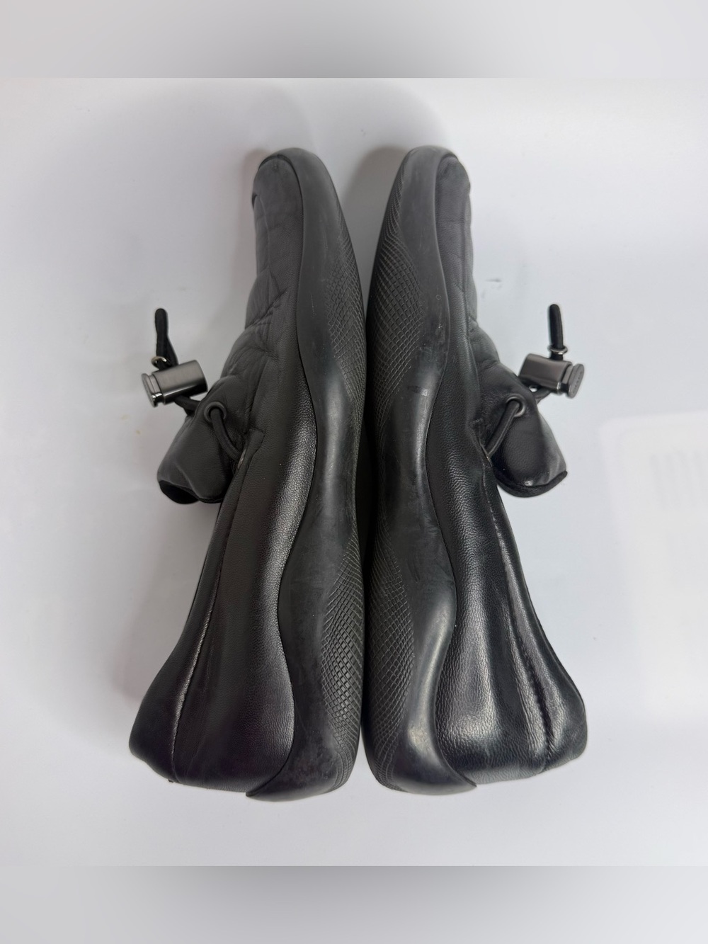 PRADA Men’s Calzature Donna Black Leather Sport Shoes Sz37.5 - Picture 5 of 7